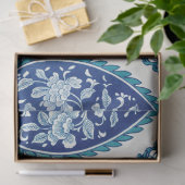 青と白のモロッコのスタイルモチーフ 薄葉紙 (ギフト)