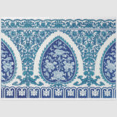 青と白のモロッコのスタイルモチーフ 薄葉紙 (正面)