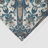 青と白のモロッコインスパイアのデカップ紙 薄葉紙 (詳細)