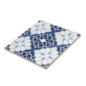 青と白のモロッコパターン タイル (側面)