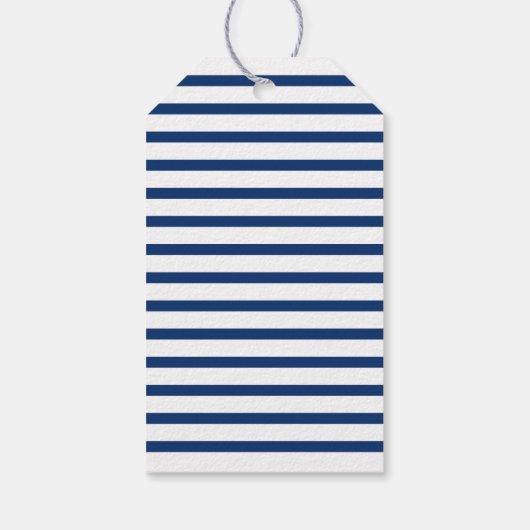 青と白のライトハウス結婚の感謝 ギフトタグ (裏面)