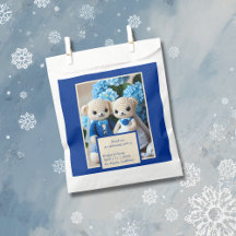 青と白のラシ結婚チェットのカップル