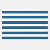 青と白のラッストライプピング紙シート ラッピングペーパーシート (正面3)