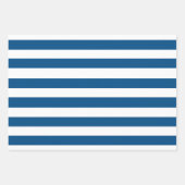 青と白のラッストライプピング紙シート ラッピングペーパーシート (正面)