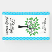 青と白のラティスファミリ懇親会バナー 横断幕 (横)