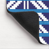 青と白のラトビアのラトガール民族フォークアート マウスパッド (コーナー)