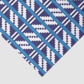 青と白のラトビアのラトガール民族フォークアート 薄葉紙 (詳細)