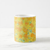 青と白のリンガーマグ、ゴールデンダフォジル マグカップ (中央)