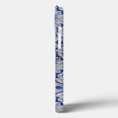 青と白のヴィンテージ地中海のフローラルパターン Case-Mate iPhoneケース (裏面 / 左)