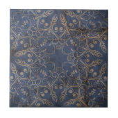 青と白のヴィンテージ白い石の外観 タイル (正面)