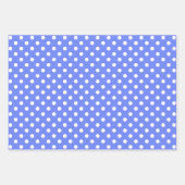 青と白の一致パター点々のあるン ラッピングペーパーシート (正面3)