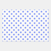 青と白の一致パター点々のあるン ラッピングペーパーシート (正面2)