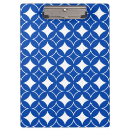 青と白の七宝パターン クリップボード