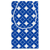 青と白の七宝パターン スモールペーパーバッグ (裏面)