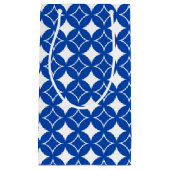 青と白の七宝パターン スモールペーパーバッグ (正面)