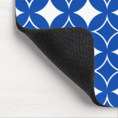 青と白の七宝パターン マウスパッド (コーナー)
