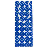 青と白の七宝パターン ワインギフトバッグ (裏面)