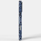 青と白の万華鏡曼荼羅模様 Case-Mate iPhoneケース (裏面 / 右)