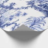 青と白の中国の分離 ラッピングペーパー (角)