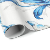 青と白の中国の分離 ラッピングペーパー (ロールコーナー)