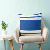 青と白の個人設定スポーツ追加チーム名 クッション (椅子)