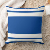 青と白の個人設定スポーツ追加チーム名 クッション (ブランケット)