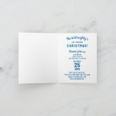 青と白の冬のワンダーランドハウススノースグローブ 招待状 (内部)