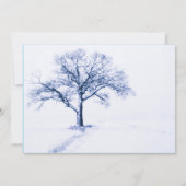 青と白の冬の結婚式の招待状 招待状 (裏面)