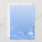 青と白の冬季結婚式 招待状 (裏面)