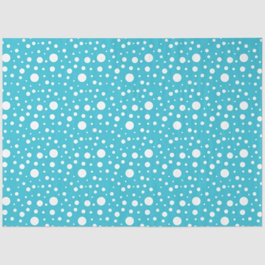 青と白の冬水玉模様 薄葉紙 (正面)