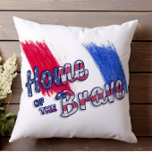 青と白の勇敢な愛国心の故郷 クッション