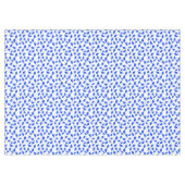 青と白の卒業キャップが空中に揺れ テーブルクロス (正面(横))