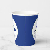 青と白の卒業パーティー紙杯 紙コップ (右)