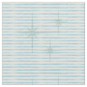 青と白の原子星ストライプ織物 ファブリック (クローズアップ)