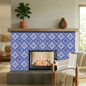 青と白の地中海のアズレジョ タイル