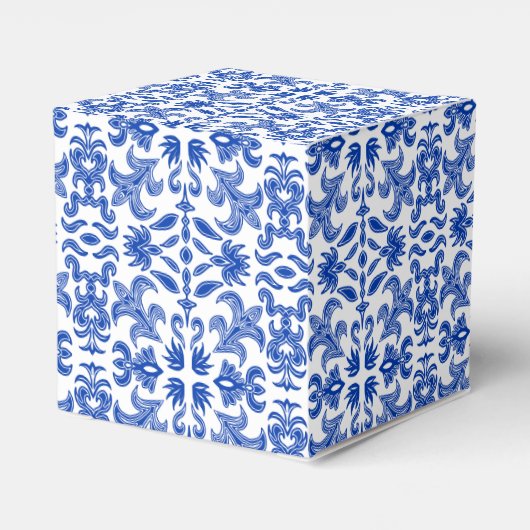 青と白の地中海のギフトボックス フェイバーボックス (裏面サイド)