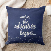 青と白の夜空と冒険が始まる クッション (ブランケット)