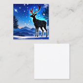 青と白の夜空は星でいっぱいだ、ディー スクエア名刺 (正面/裏面)