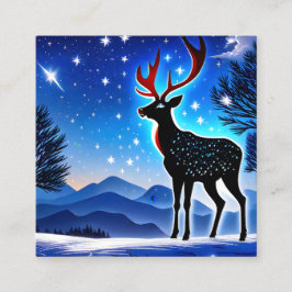 青と白の夜空は星でいっぱいだ、ディー スクエア名刺