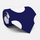 青と白の大きな水玉模様ネクタイ ネクタイ (ロール)