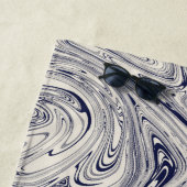 青と白の大理石の渦巻きヨガマット ビーチタオル (インサイチュ)