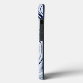 青と白の大理石の渦巻き効果 Case-Mate iPhoneケース (裏面 / 左)