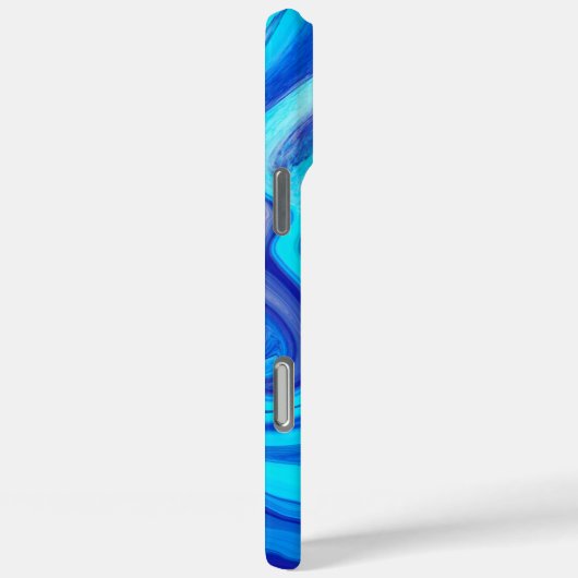 青と白の大理石スプラッシュ絵を描iPhoneケース Case-Mate iPhoneケース (裏面 / 右)