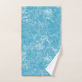 青と白の大理石抽象芸術 バスタオルセット (ハンドタオル)