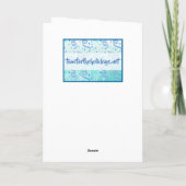 青と白の大理石誕生日 カード (裏面)