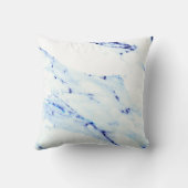 青と白の大理石 クッション (裏面)