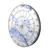 青と白の大理石 ダーツボード (正面右)