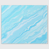 青と白の大理石 ラッピングペーパー (フラット)