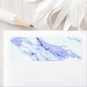 青と白の大理石 ラベル (インサイチュ)