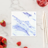 青と白の大理石、抽象芸術波パターン スタンダードカクテルナプキン (インサイチュ)